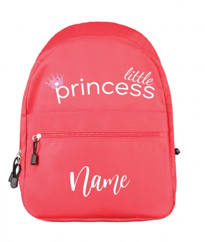 Personalised Little Princess Red Backpack for Girls